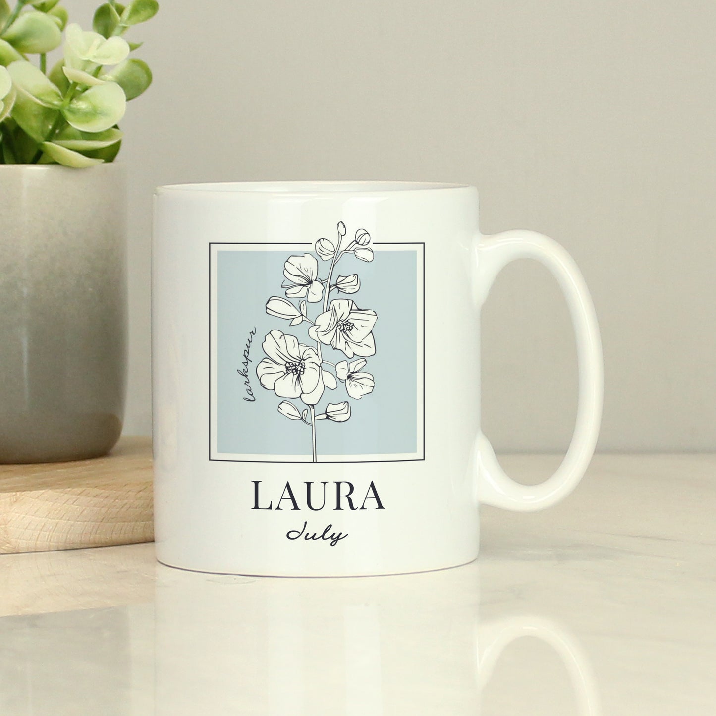 Personalised Birth Flower Mug