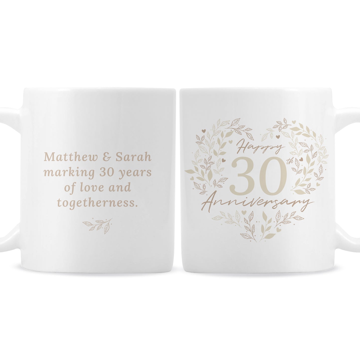 Personalised 30th Pearl Wedding Anniversary Mug