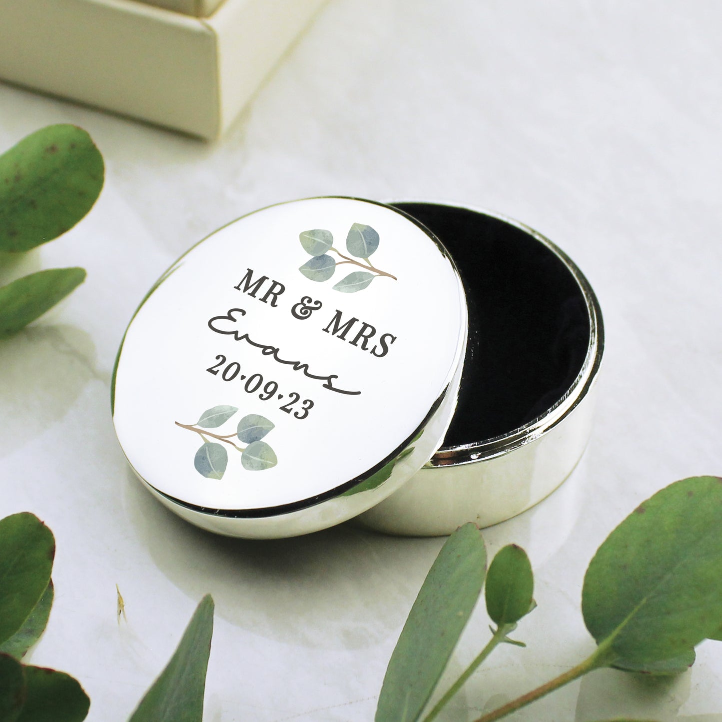 Personalised Botanical Ring Box