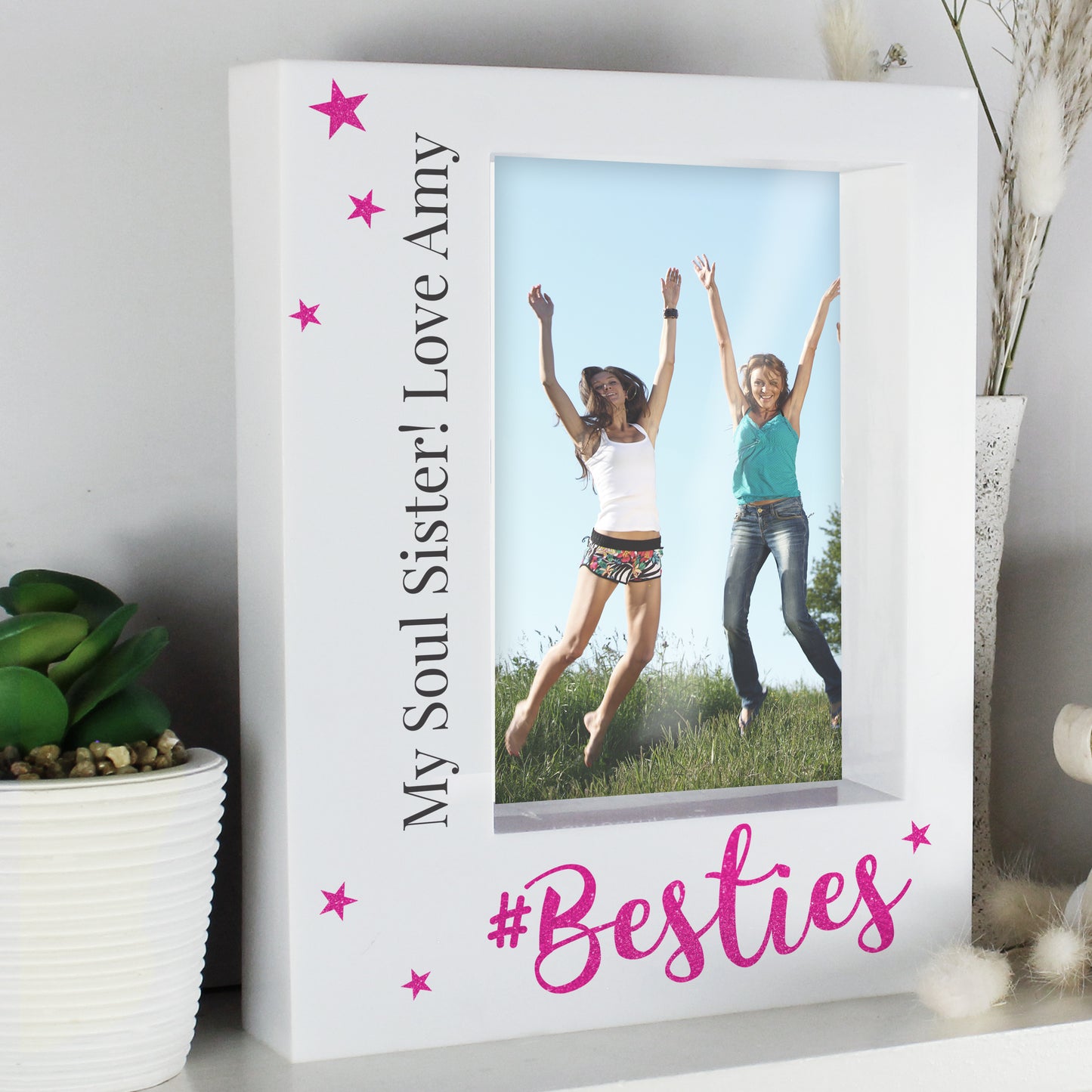 Personalised Besties 5x7 Box Photo Frame