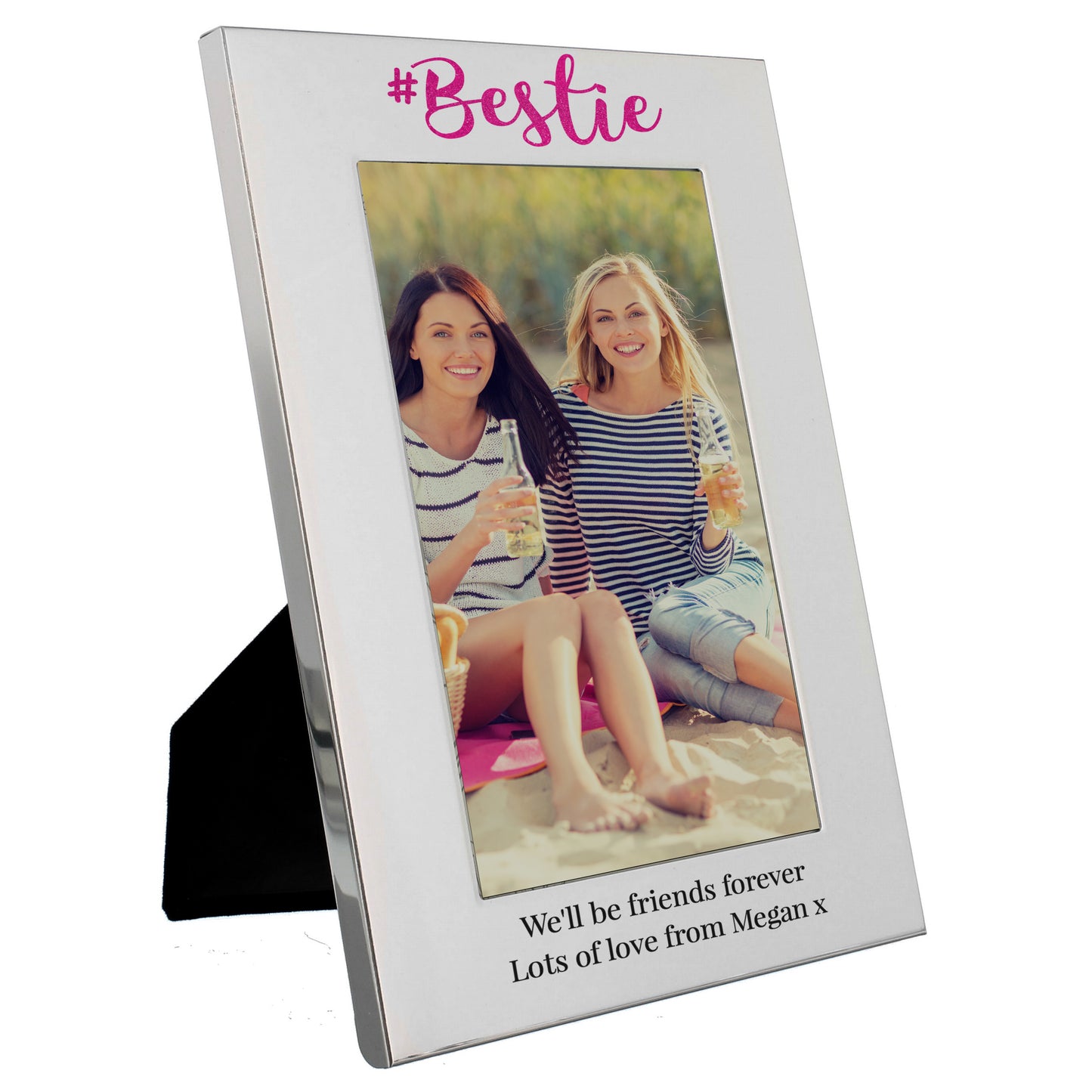 Personalised #Bestie 6x4 Silver Photo Frame