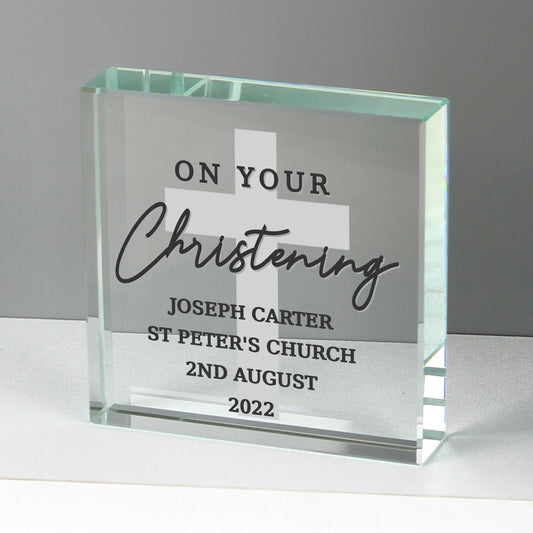 Personalised On Your Christening Crystal Token