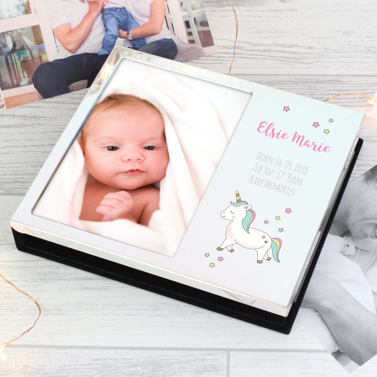 Personalised Baby Unicorn 6x4 Photo Frame Album