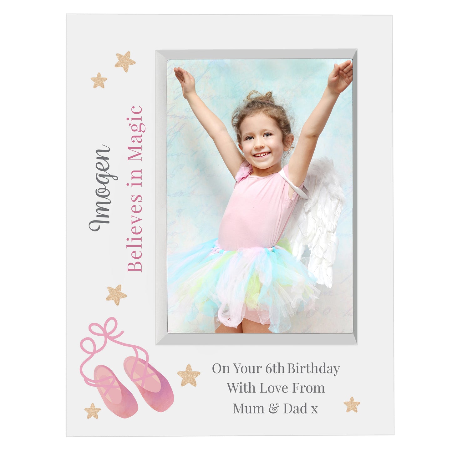 Personalised Swan Lake Ballet 5x7 Box Photo Frame