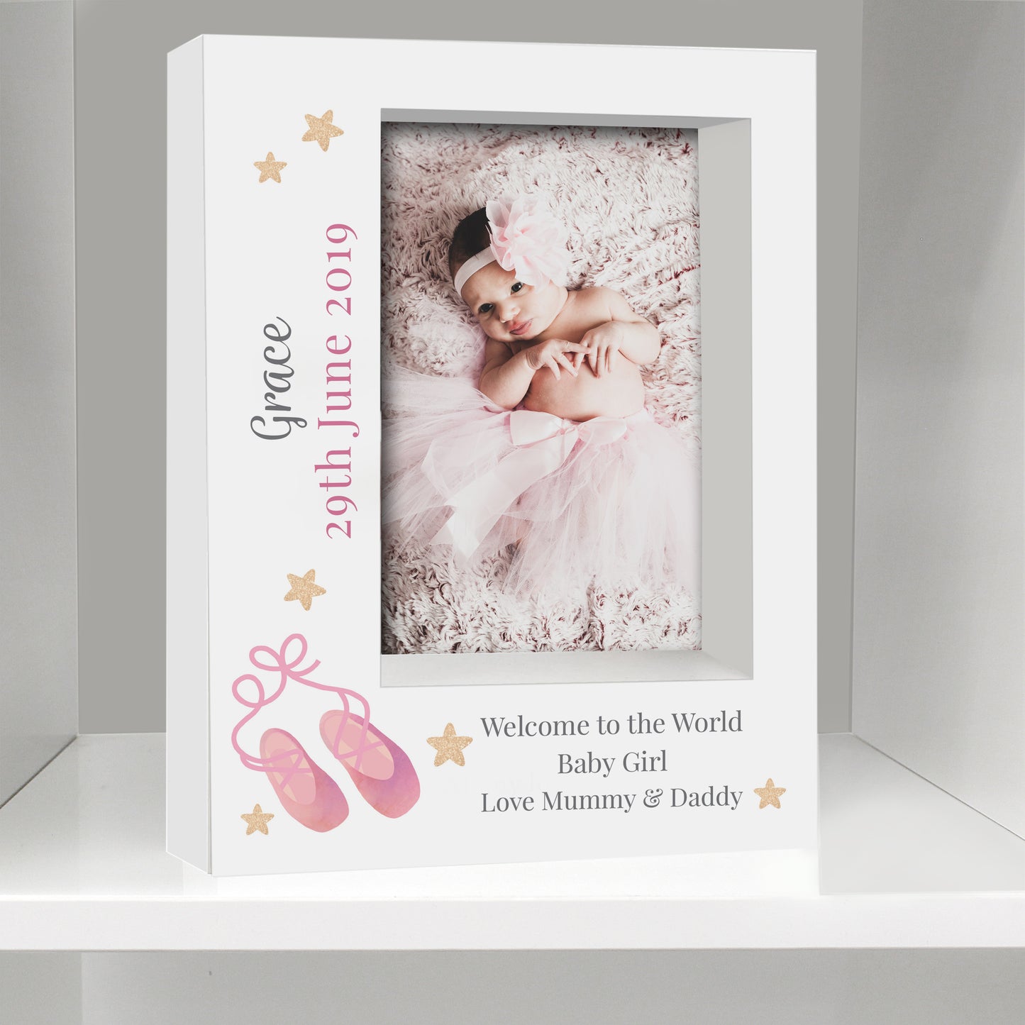 Personalised Swan Lake Ballet 5x7 Box Photo Frame