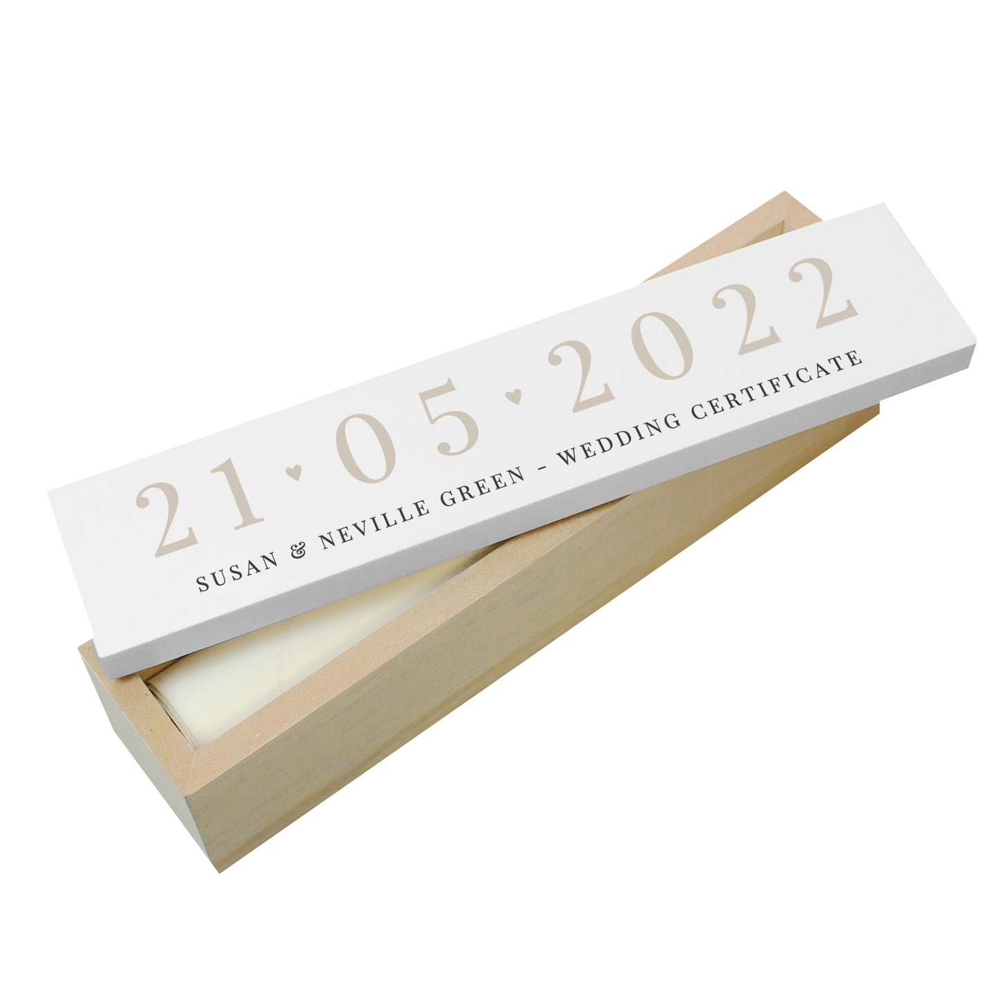 Personalised Special Date Wooden Certificate Holder