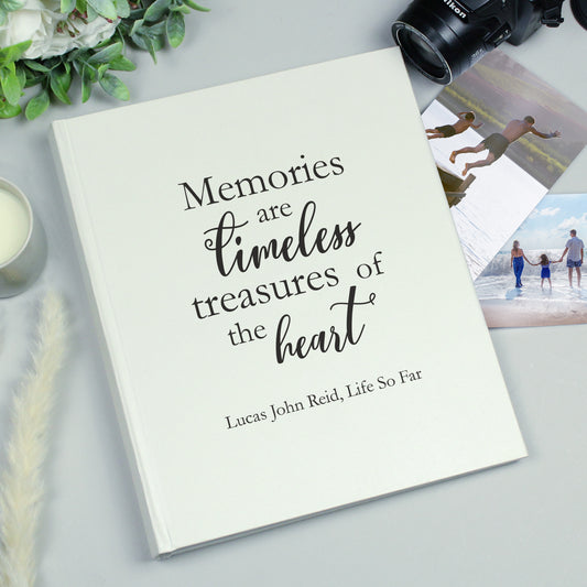 Personalised 'Memories are Timeless' Traditional Photo Album