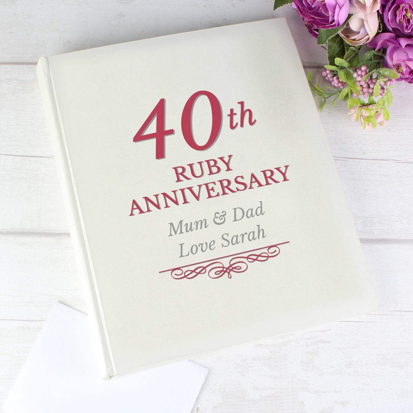 Personalised 40th Ruby Anniversary Traditional Photo Album