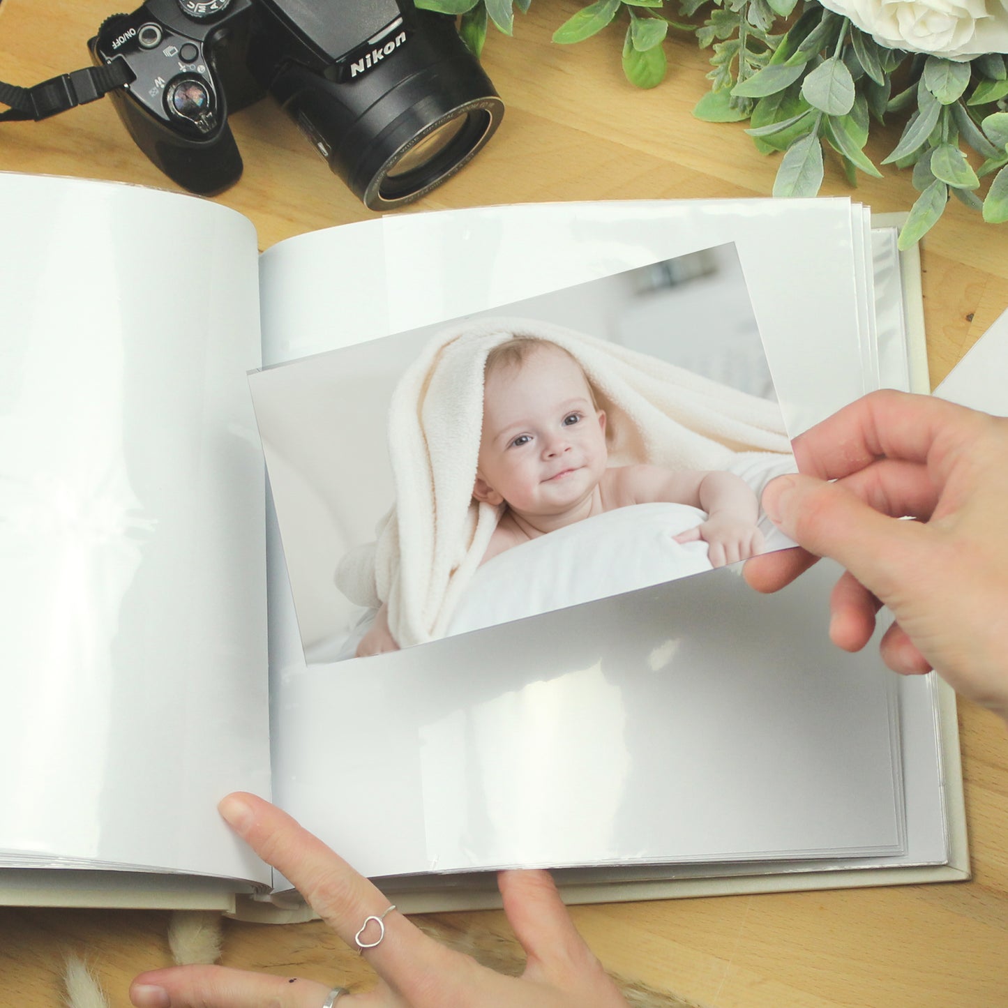 Personalised Religious Cross Square Photo Album