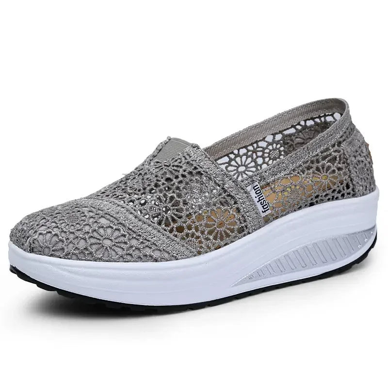 Women Mesh Shoes New Trend Autumn Female Cool Net Shoes Breathable Lace Shake Women Footwear Casual Shoes Mom Shoe