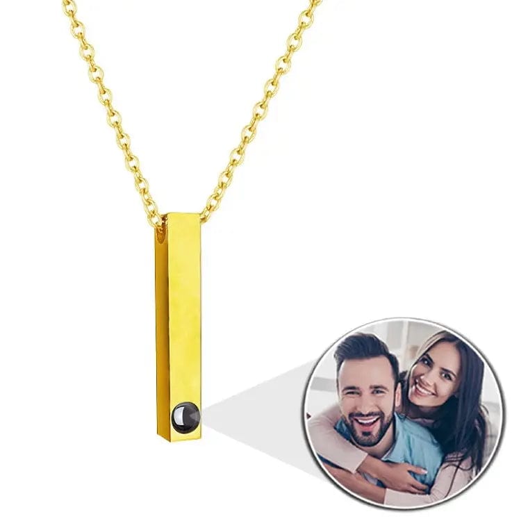 Custom Photo Projection Rectangular Bar Necklace