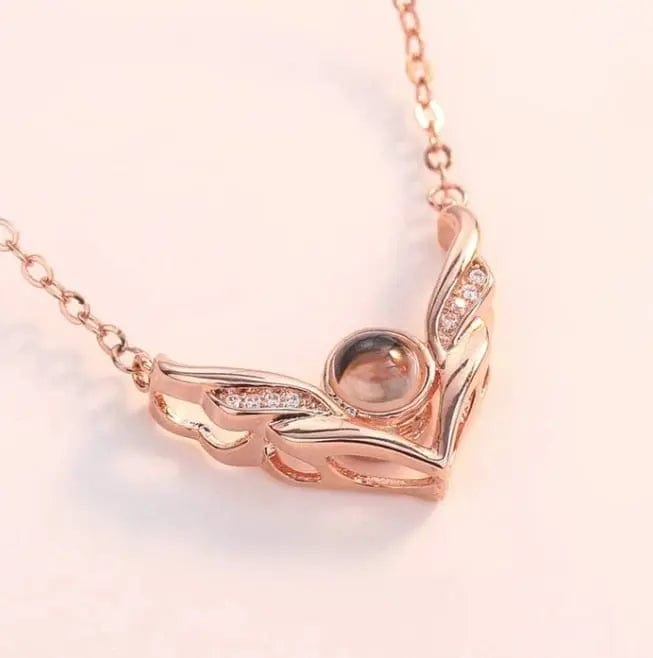 Custom Photo Projection Wings Necklace