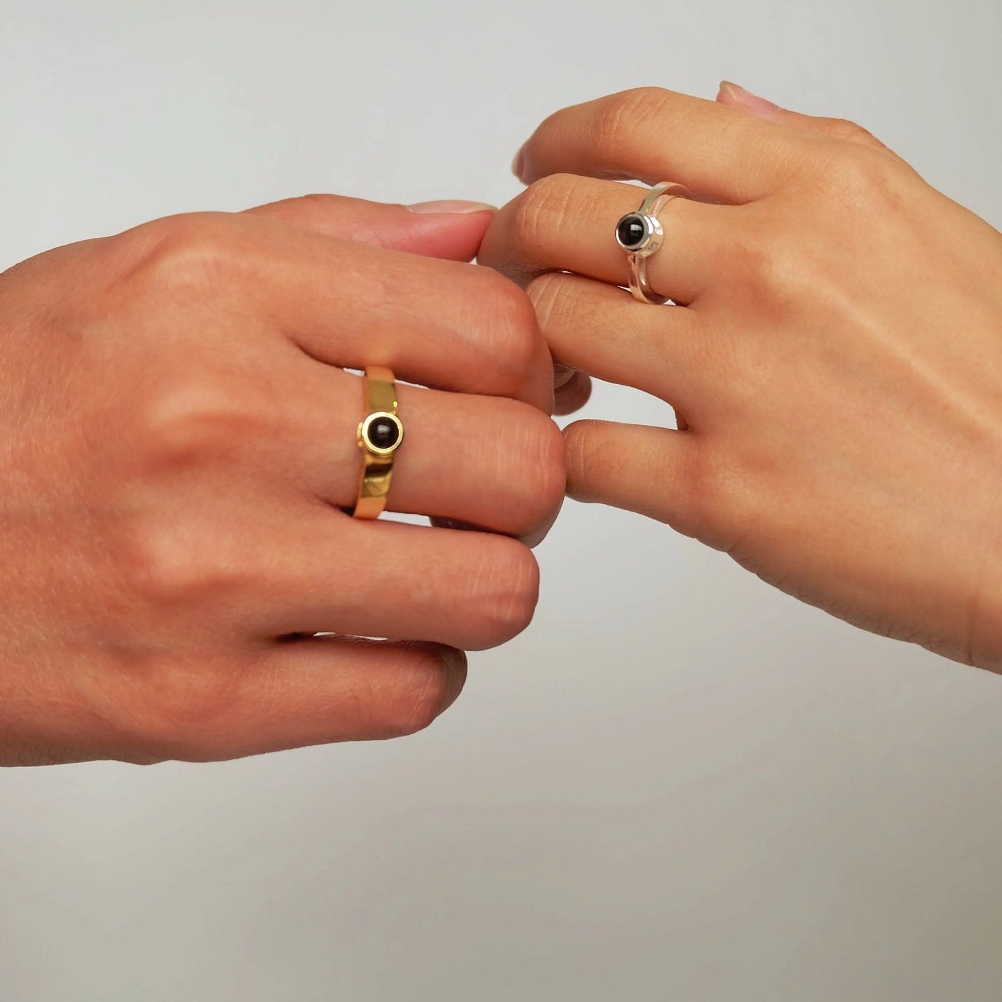 Custom Valentine Couple Hidden Photo Ring