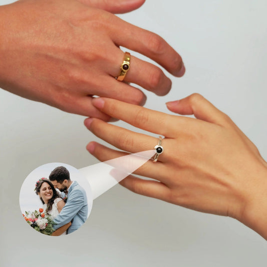 Custom Valentine Couple Hidden Photo Ring