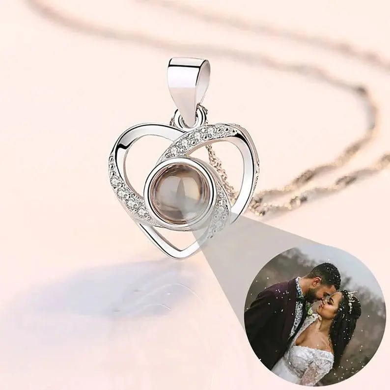 Custom Viking Heart Hidden Photo Necklace