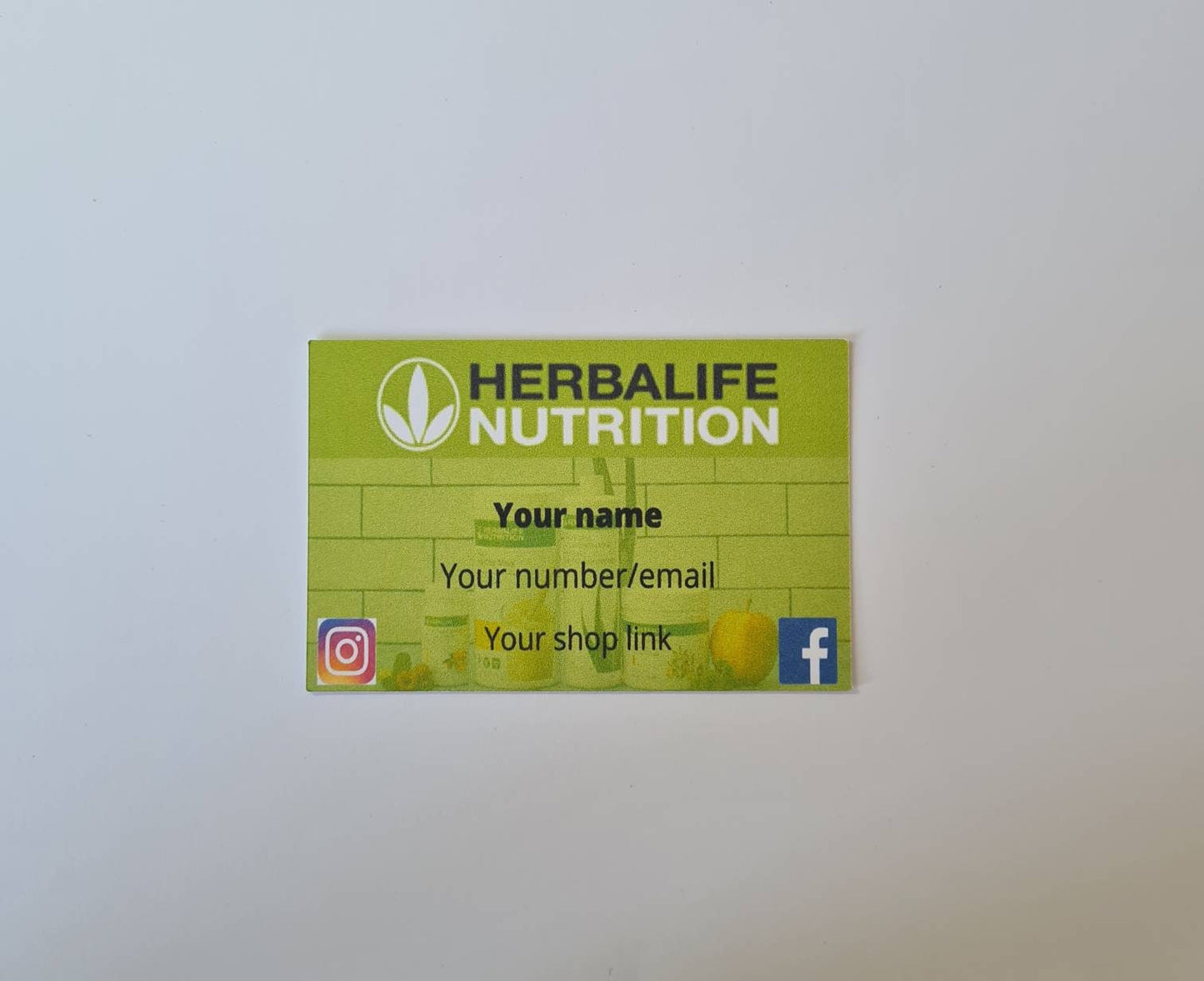 Herbalife business cards matte finish, new customer cards, calling cards, custom cards, Personalised cards