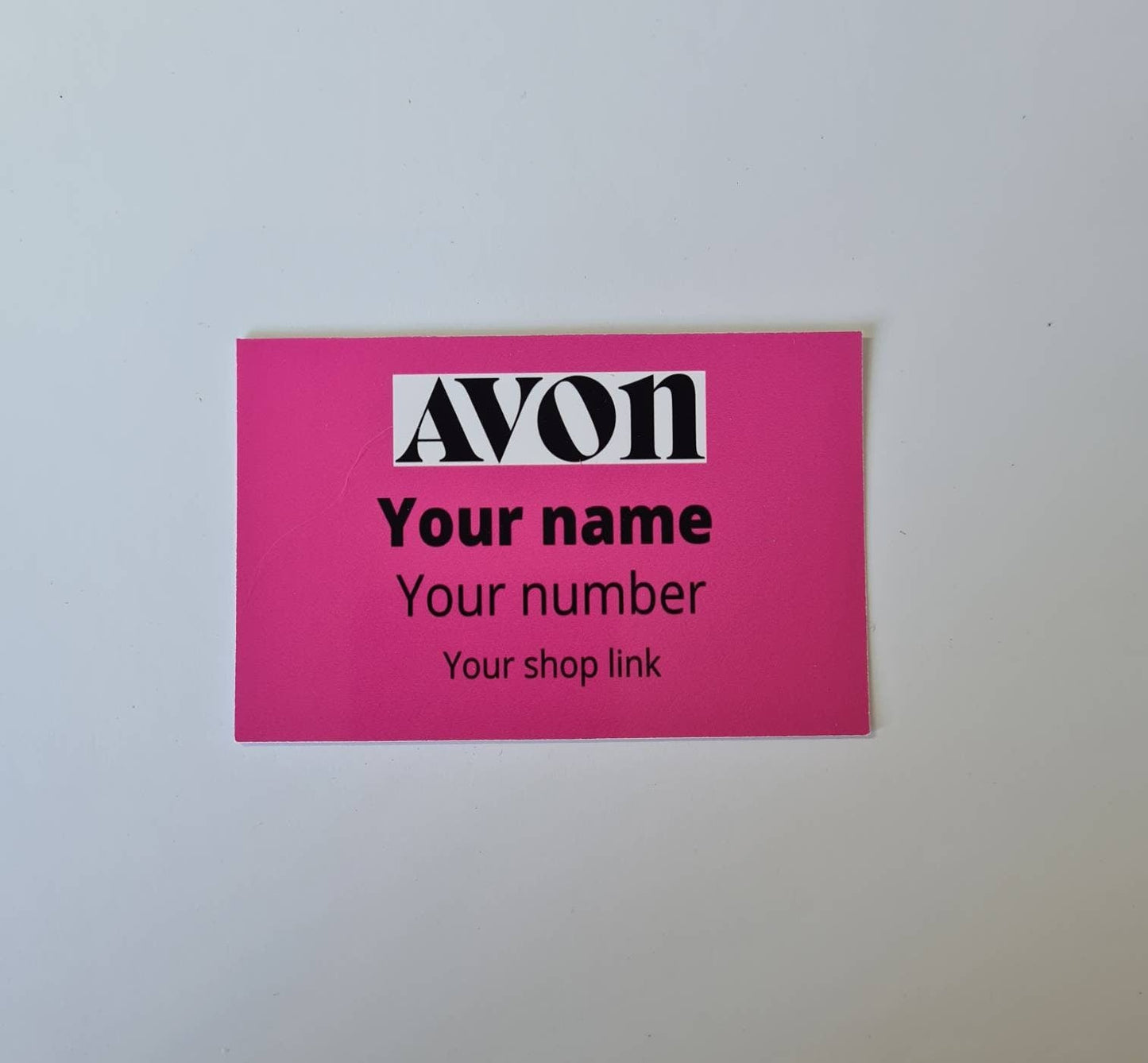 Avon business cards gloss finish, new customer cards, calling cards, custom cards, Personalised cards