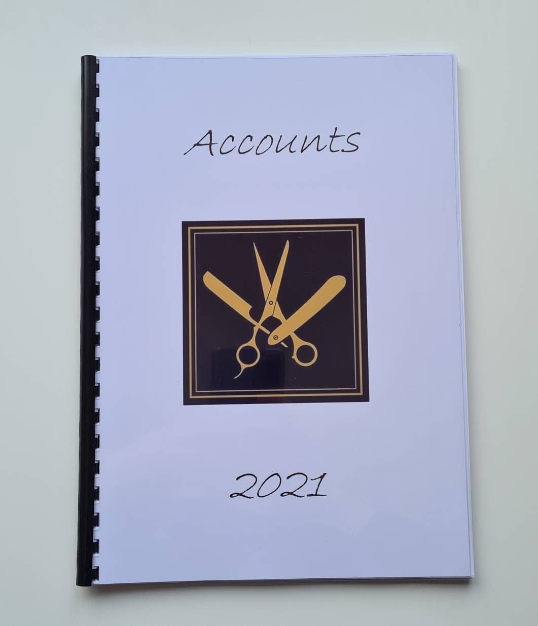 Personalised business accounts book, logo accounts book, small business tracker, custom accounts book,  small business stationery,