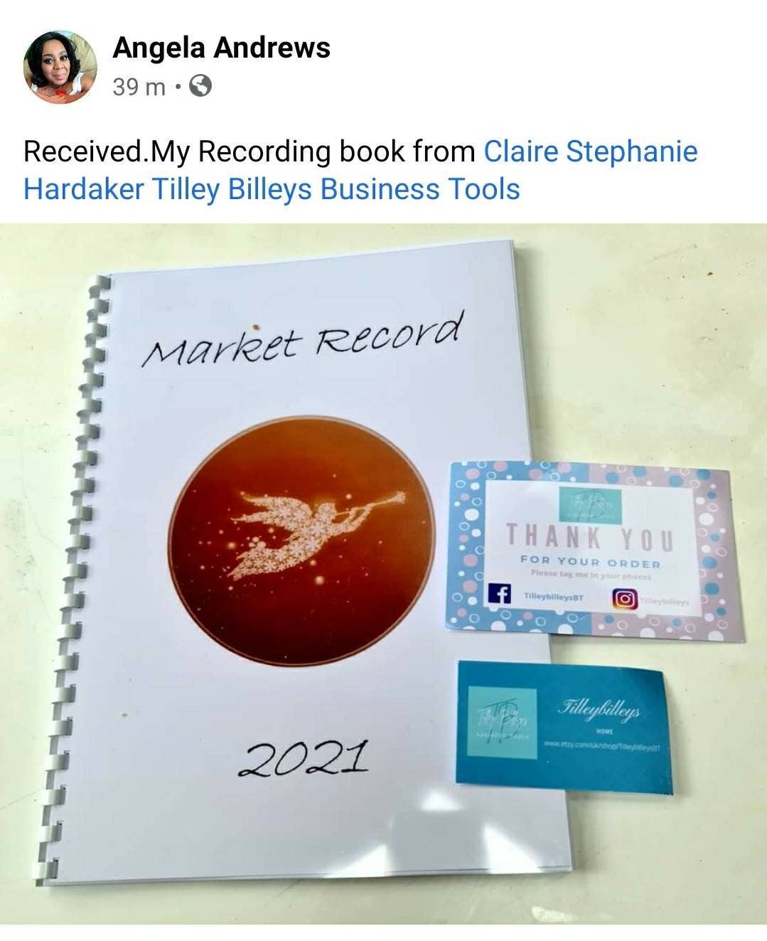 Personalised market record book, logo order book, small business tracker, custom order book, track your markets,