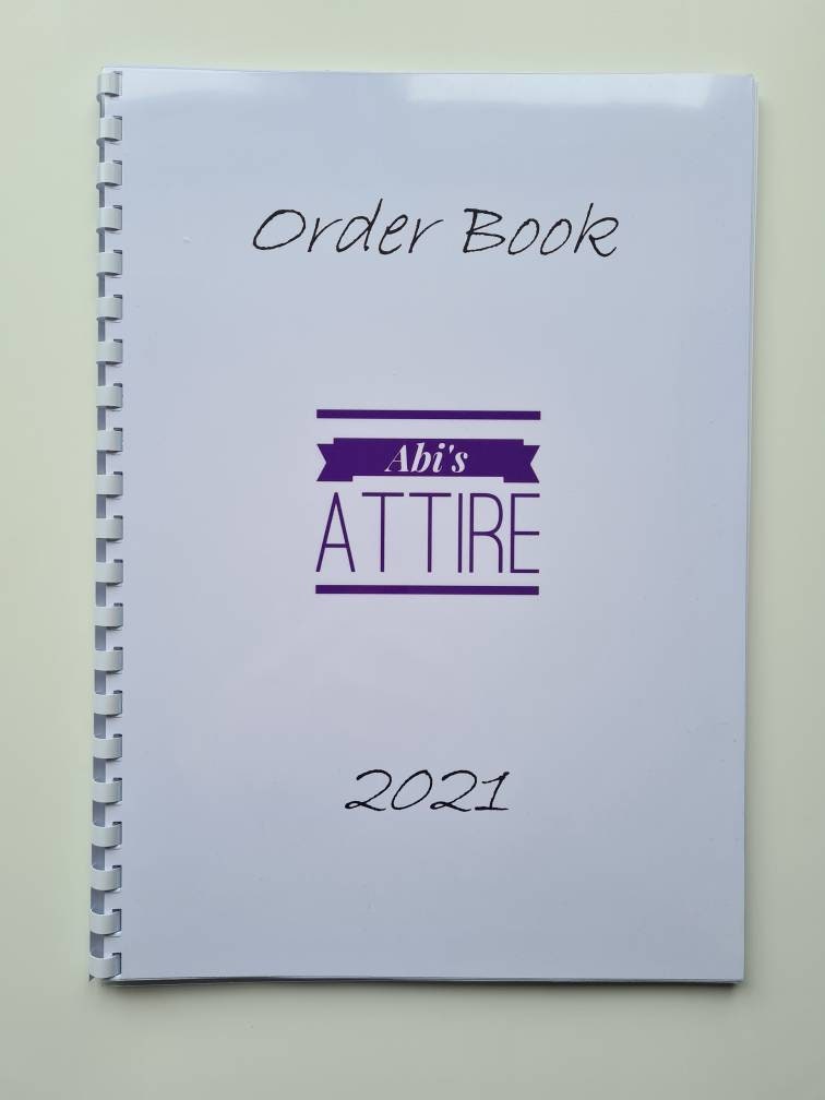 Personalised business order book, logo order book, small business tracker, custom order book, 2022