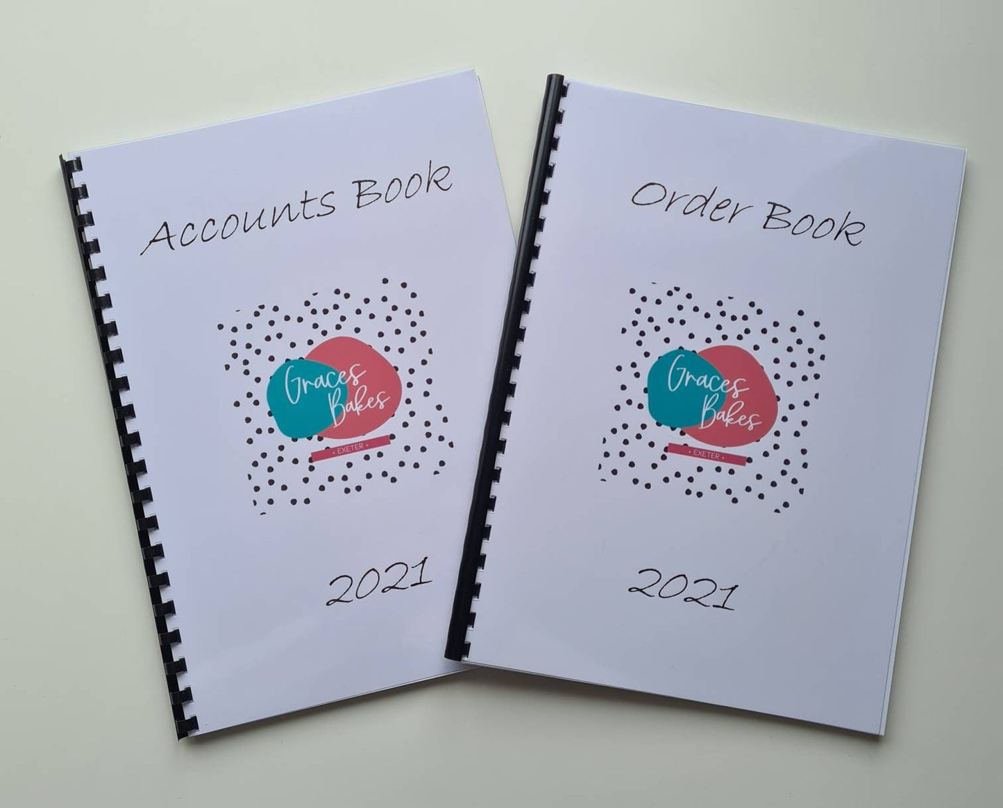 Personalised business accounts and order books, logo accounts book, small business tracker, custom accounts book, custom order book