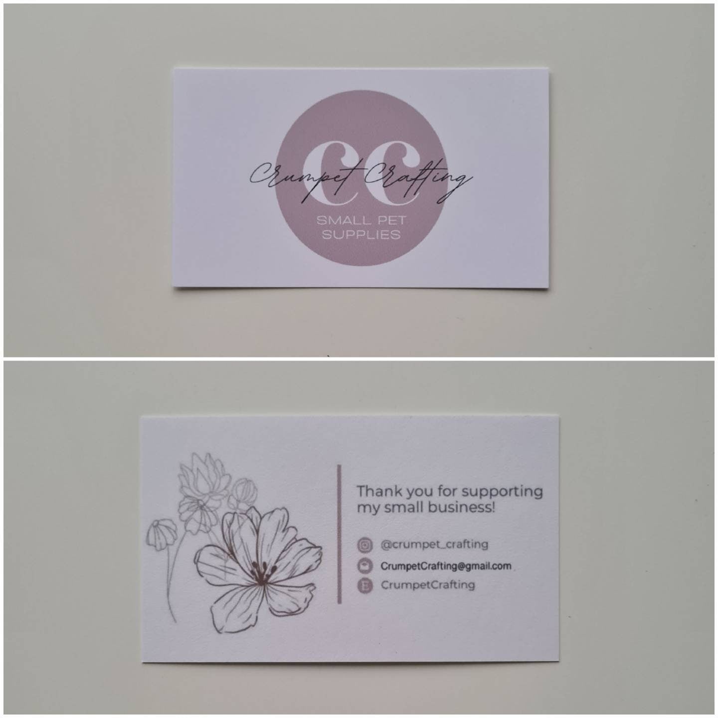 Personalised gloss / matte business cards, business card design, handmade cards, own logo, business card, thank you, business card printing