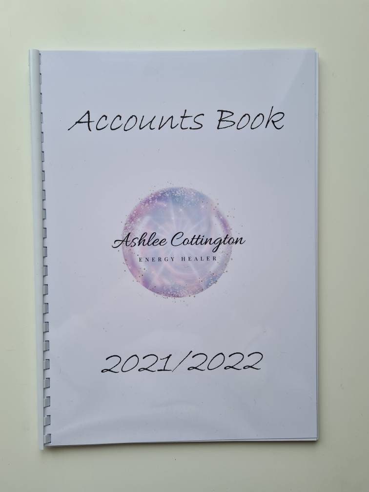 Personalised business accounts book, logo accounts book, small business tracker, custom accounts book,  small business stationery,