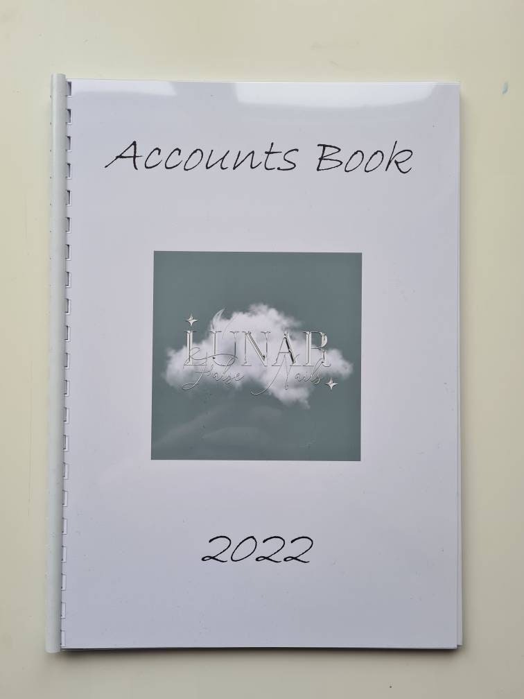 Personalised business accounts book, logo accounts book, small business tracker, custom accounts book,  small business stationery,