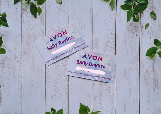 Avon business cards gloss finish, new customer cards, calling cards, custom cards, Personalised cards