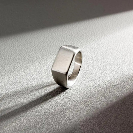 Men's Rectangular Signet Ring