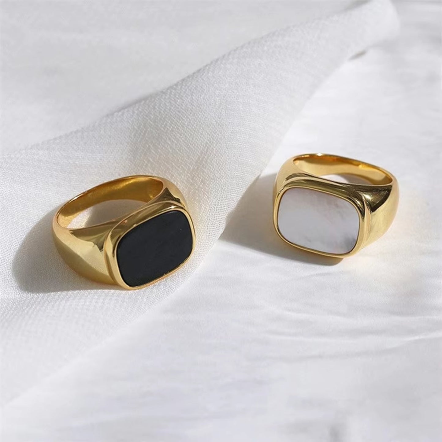 Onyx Signet Rings