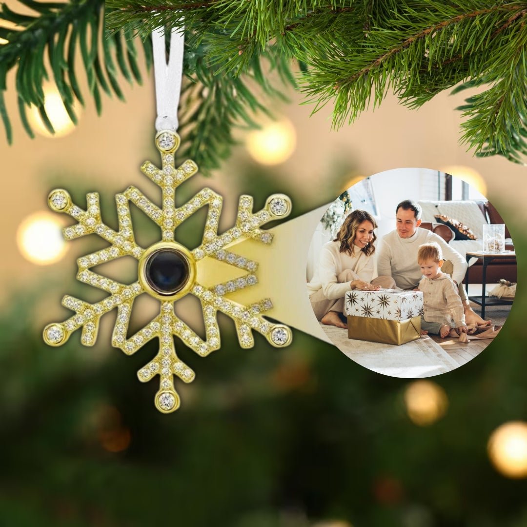 Personalized Christmas Everlasting Snowflake Photo Ornament