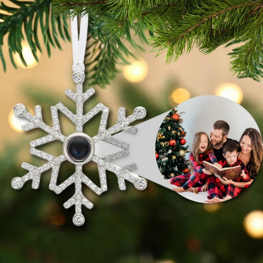 Personalized Christmas Everlasting Snowflake Photo Ornament