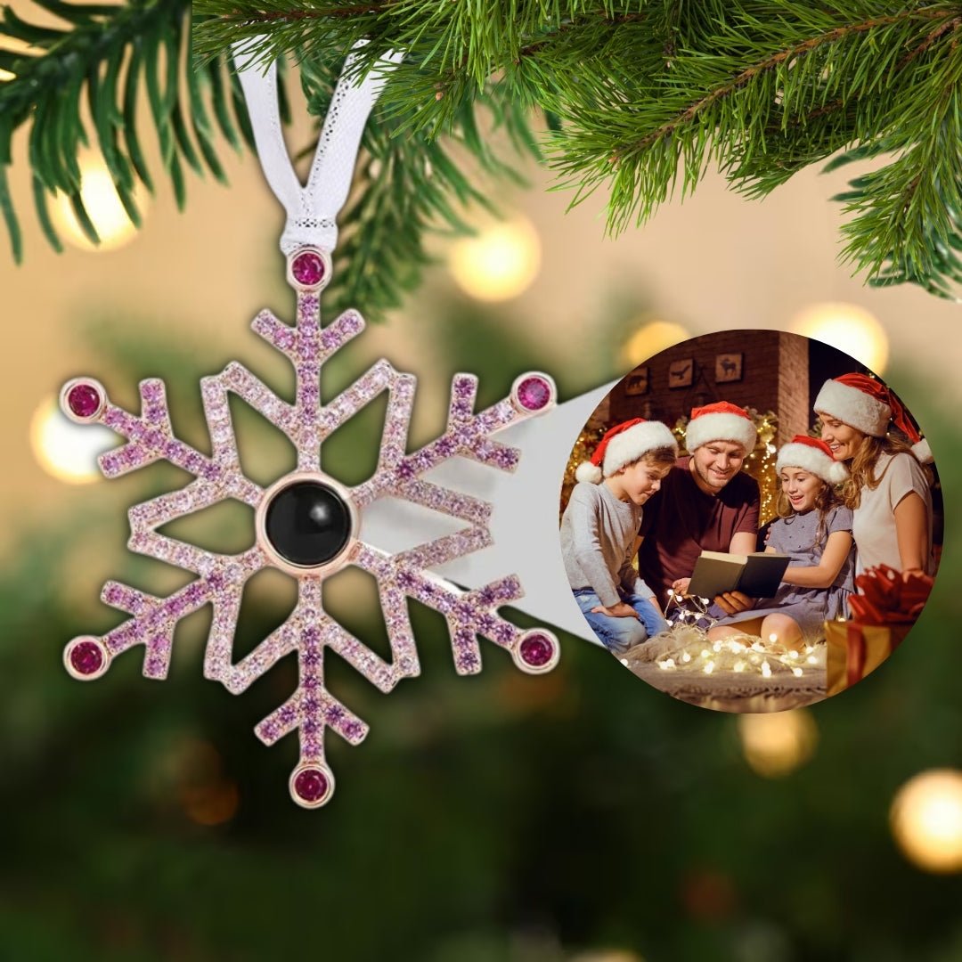 Personalized Christmas Everlasting Snowflake Photo Ornament