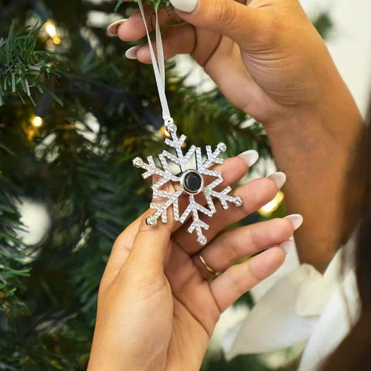 Personalized Christmas Everlasting Snowflake Photo Ornament