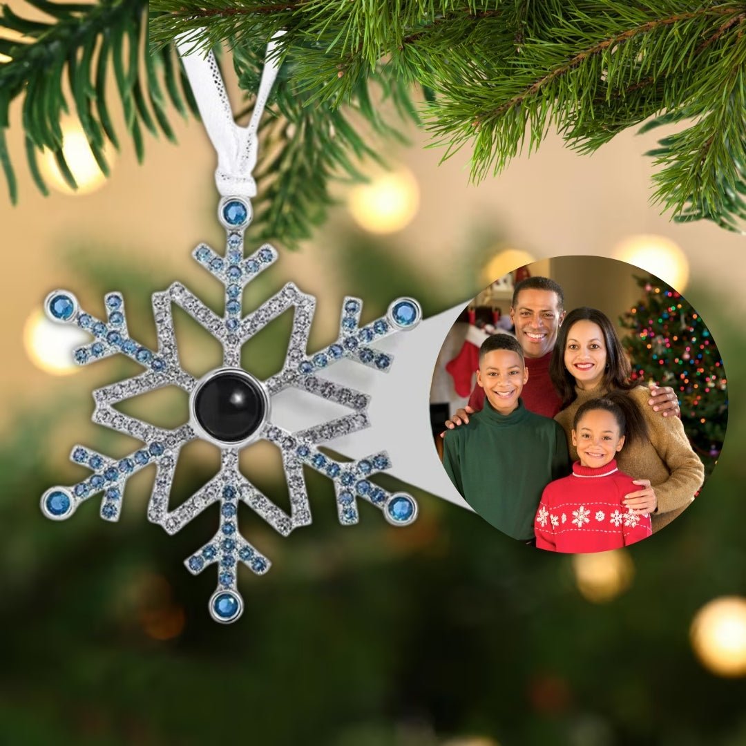 Personalized Christmas Everlasting Snowflake Photo Ornament