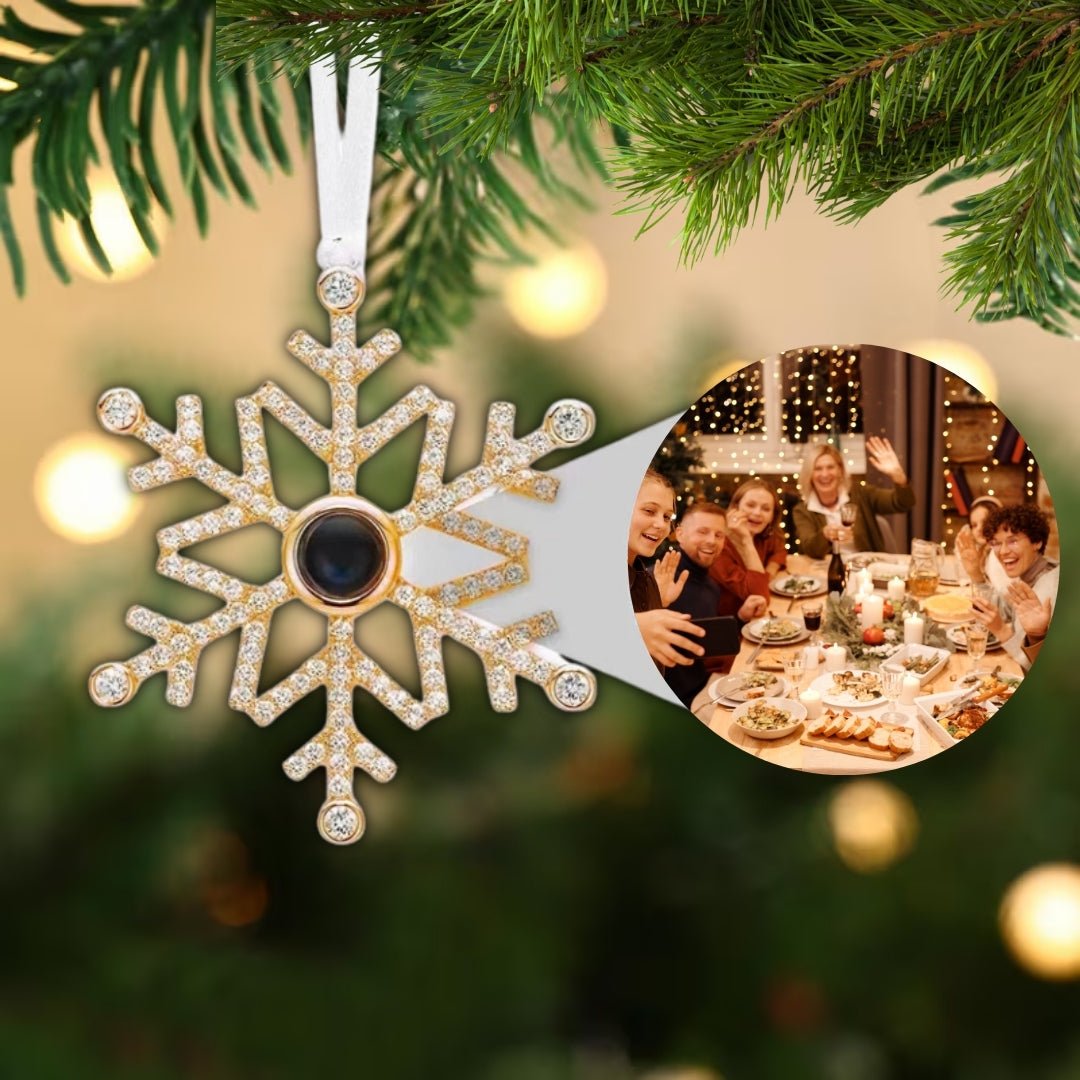 Personalized Christmas Everlasting Snowflake Photo Ornament