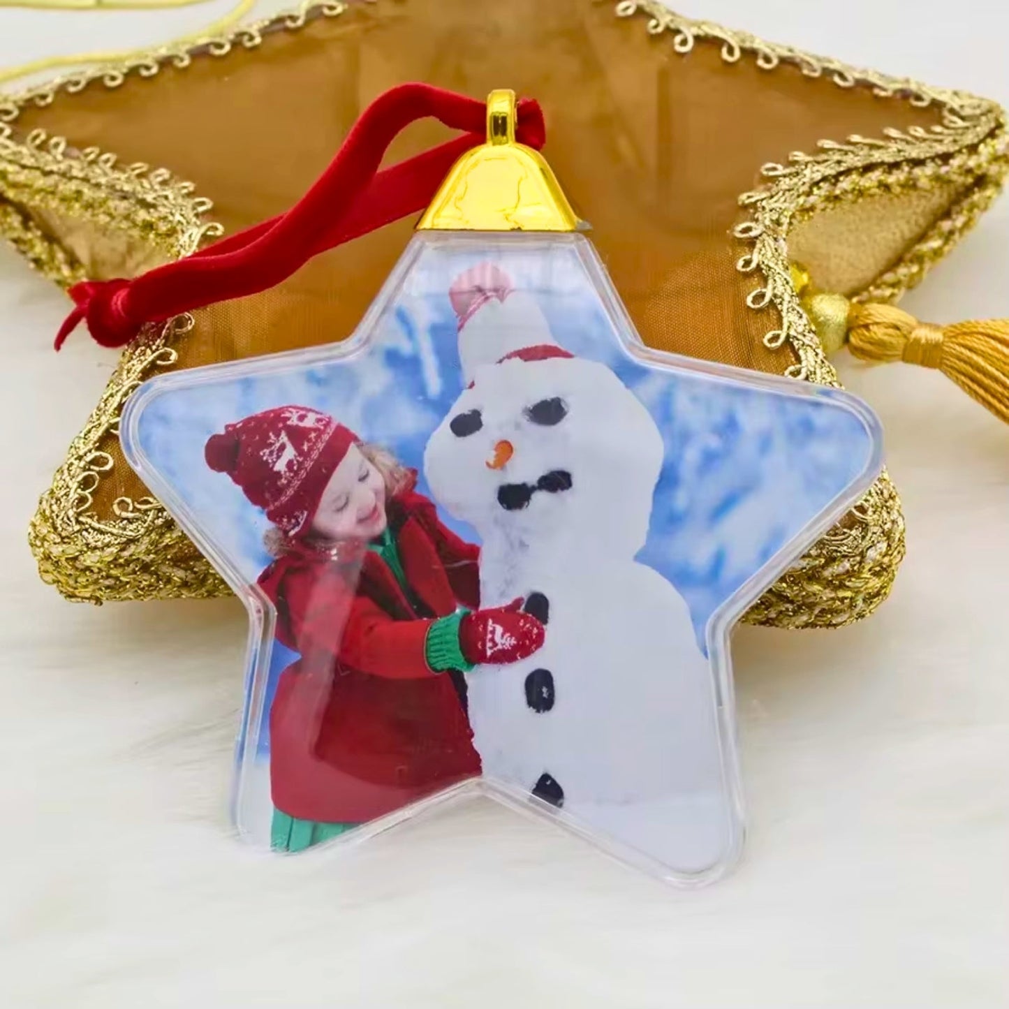 Personalized Christmas Transparent Photo Memory Ornament