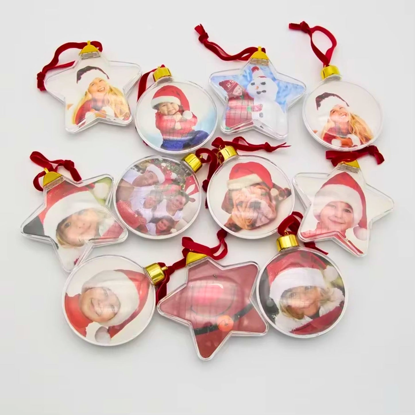 Personalized Christmas Transparent Photo Memory Ornament