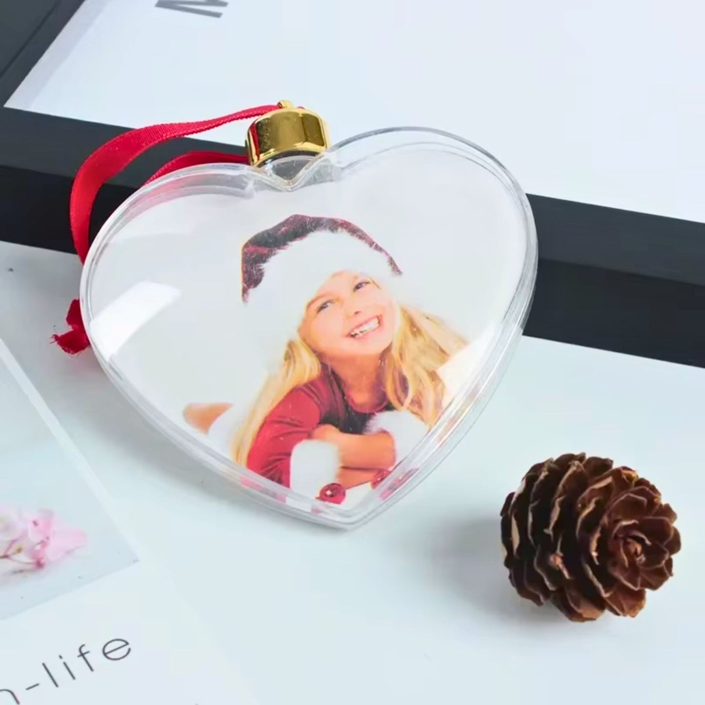 Personalized Christmas Transparent Photo Memory Ornament