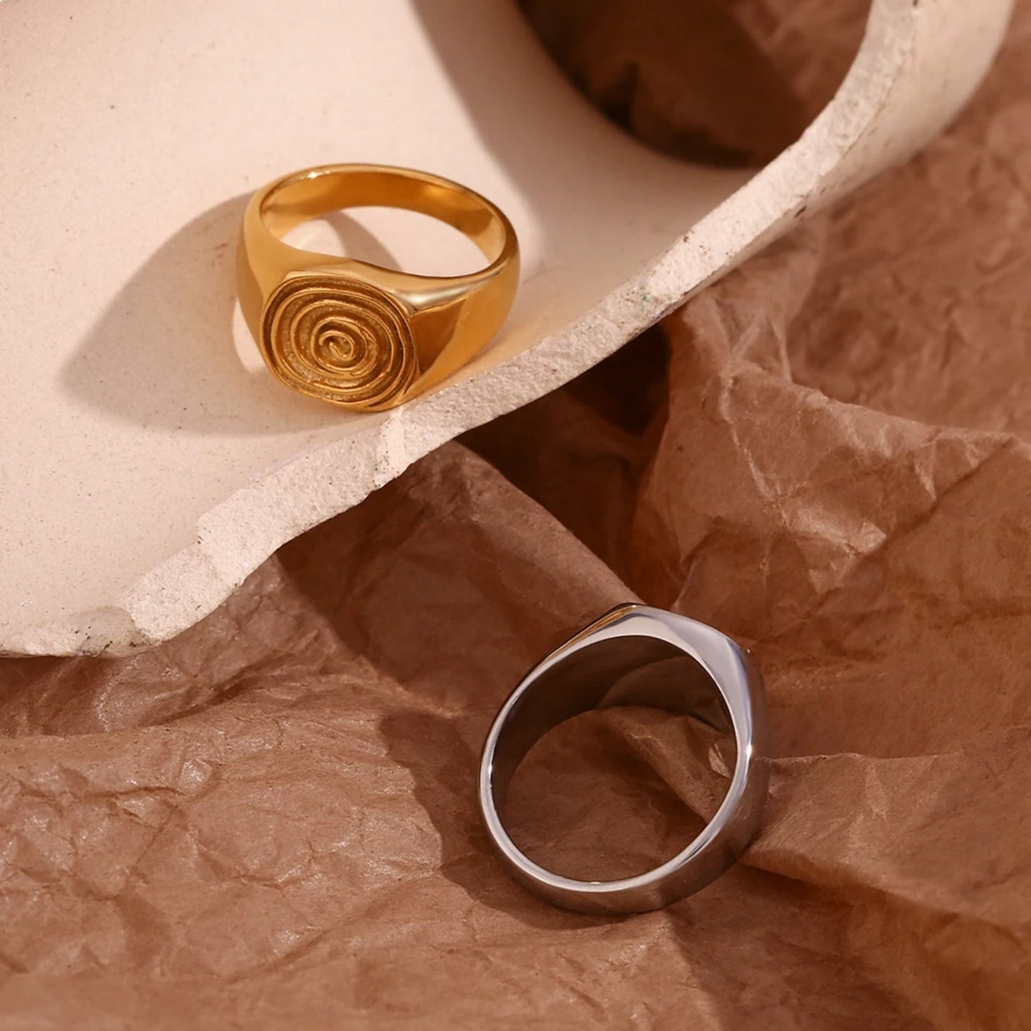 Spiral Signet Ring