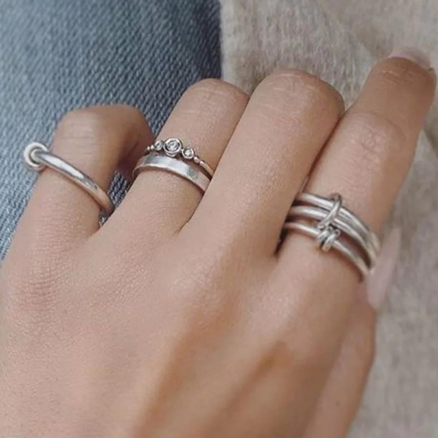 TrioLink Minimalist Ring